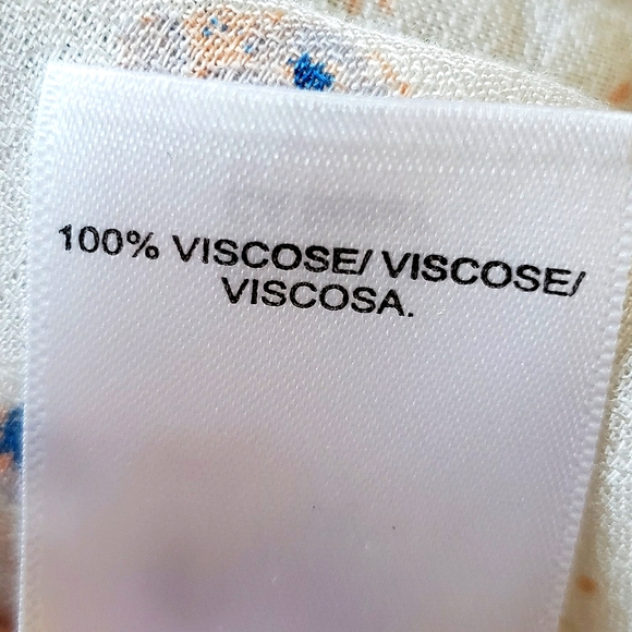 Lucky Brand Long Sleeve Boho Floral Smock Top--Sz M - Picture 14 of 16